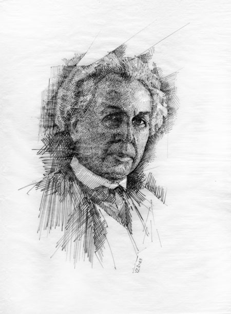 Portrait of Frank Lloyd Wright, by Vladimir Zabavskiy.