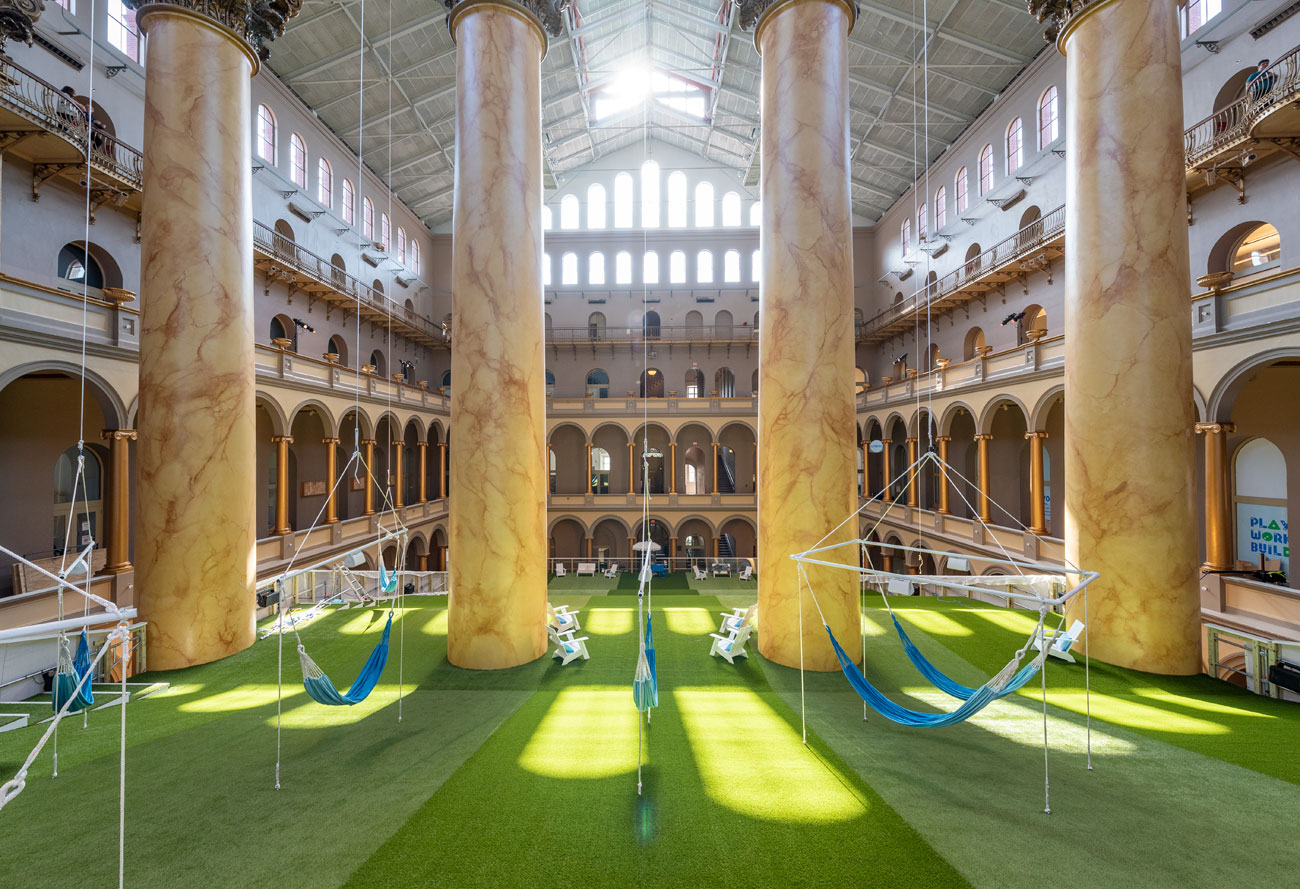 Lawn At The National Building Museum. Photos by Timothy Schenck.