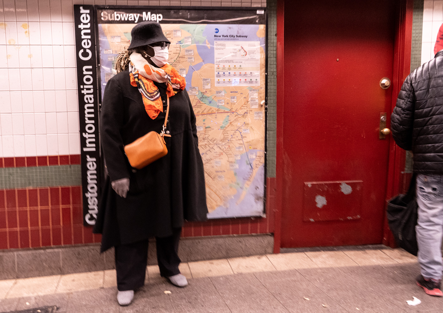 March 18, 2020: Waiting for the train in the Third Avenue subway station, Bronx, New York. © Camilo José Vergara