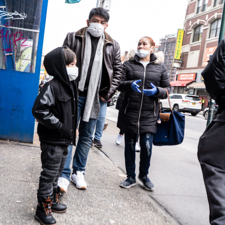 March 19, 2020: Walking on Third Avenue near East 149th Street, Bronx, New York. © Camilo José Vergara 