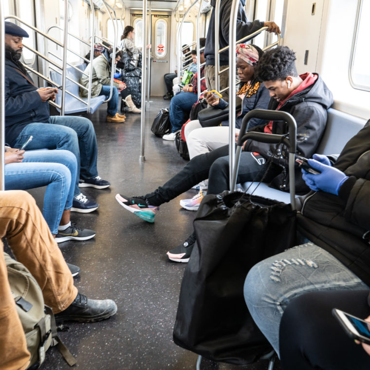 March 19, 2020: Riding the 5 train, Bronx, New York. © Camilo José Vergara 