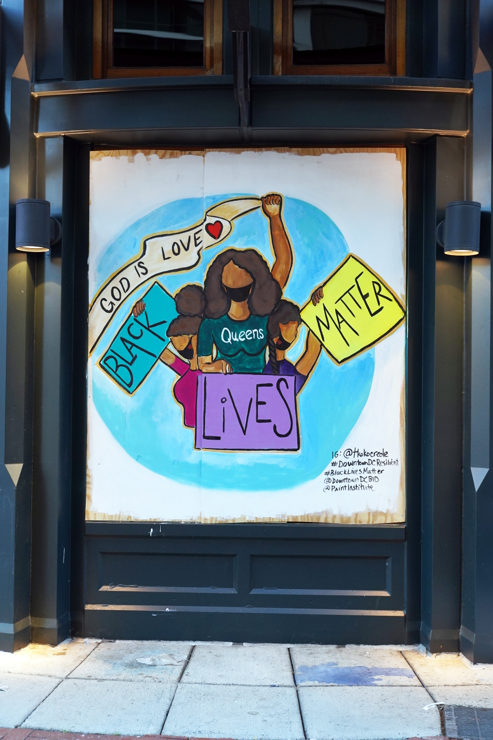 Gallery Place Murals 15: Black Lives Matter/God Is Love, by Kimeko Robinson