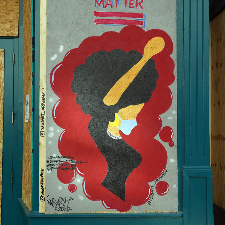 Gallery Place Murals 18: Black Lives Matter 2, by Moses Rivera 