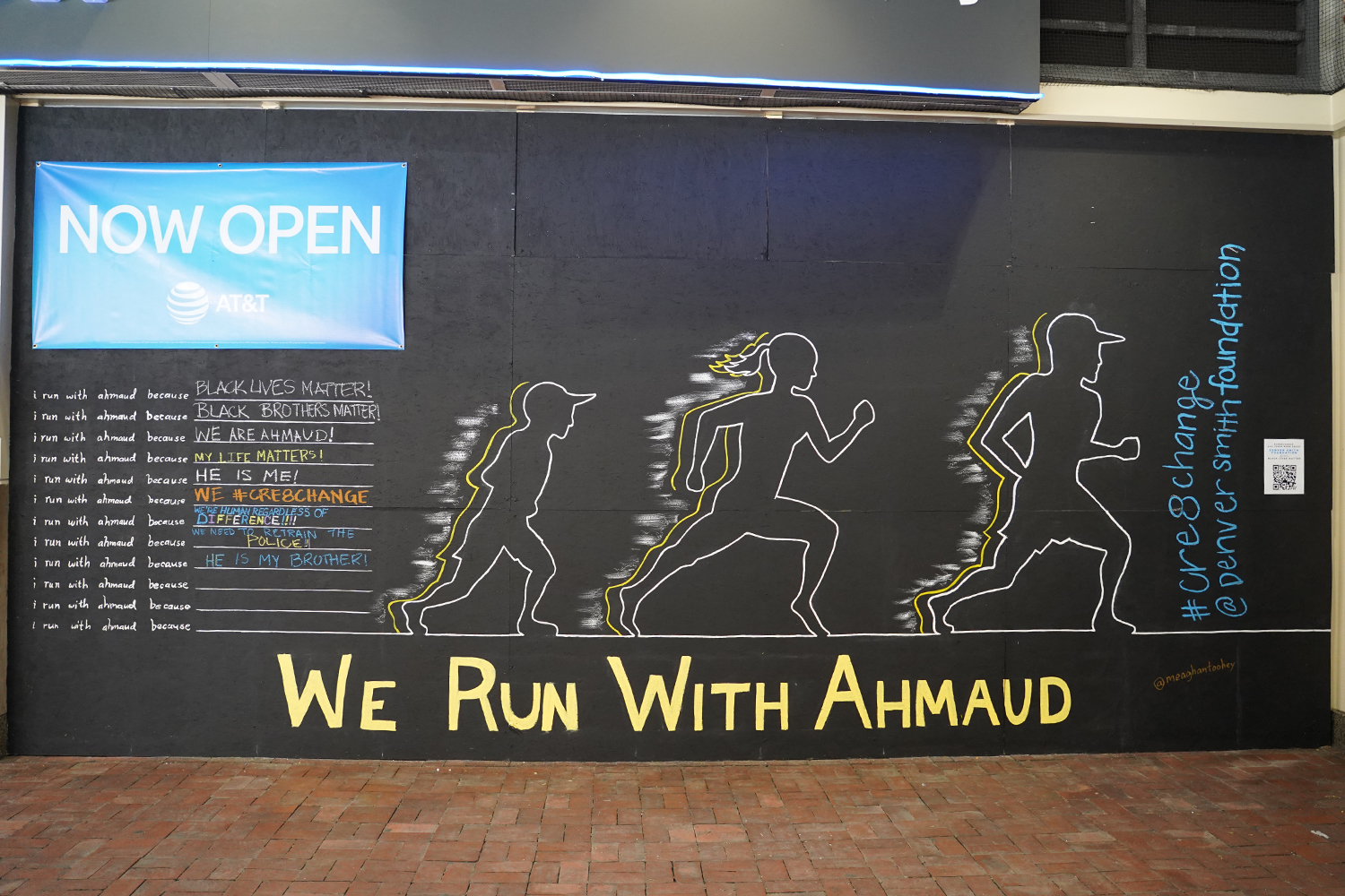 Gallery Place Murals 2: We Run With Ahmaud, by Denver Smith Foundation