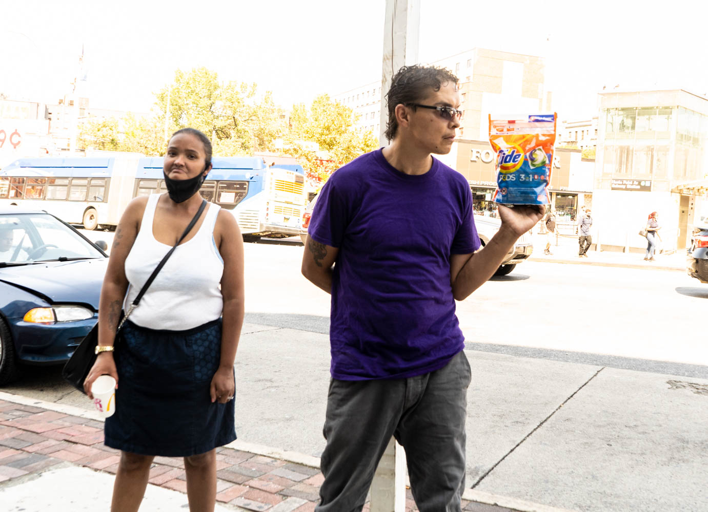 September 8, 2020: Selling one bag of Tide for $8. 928 Hunts Point Avenue, Bronx, New York. © Camilo José Vergara